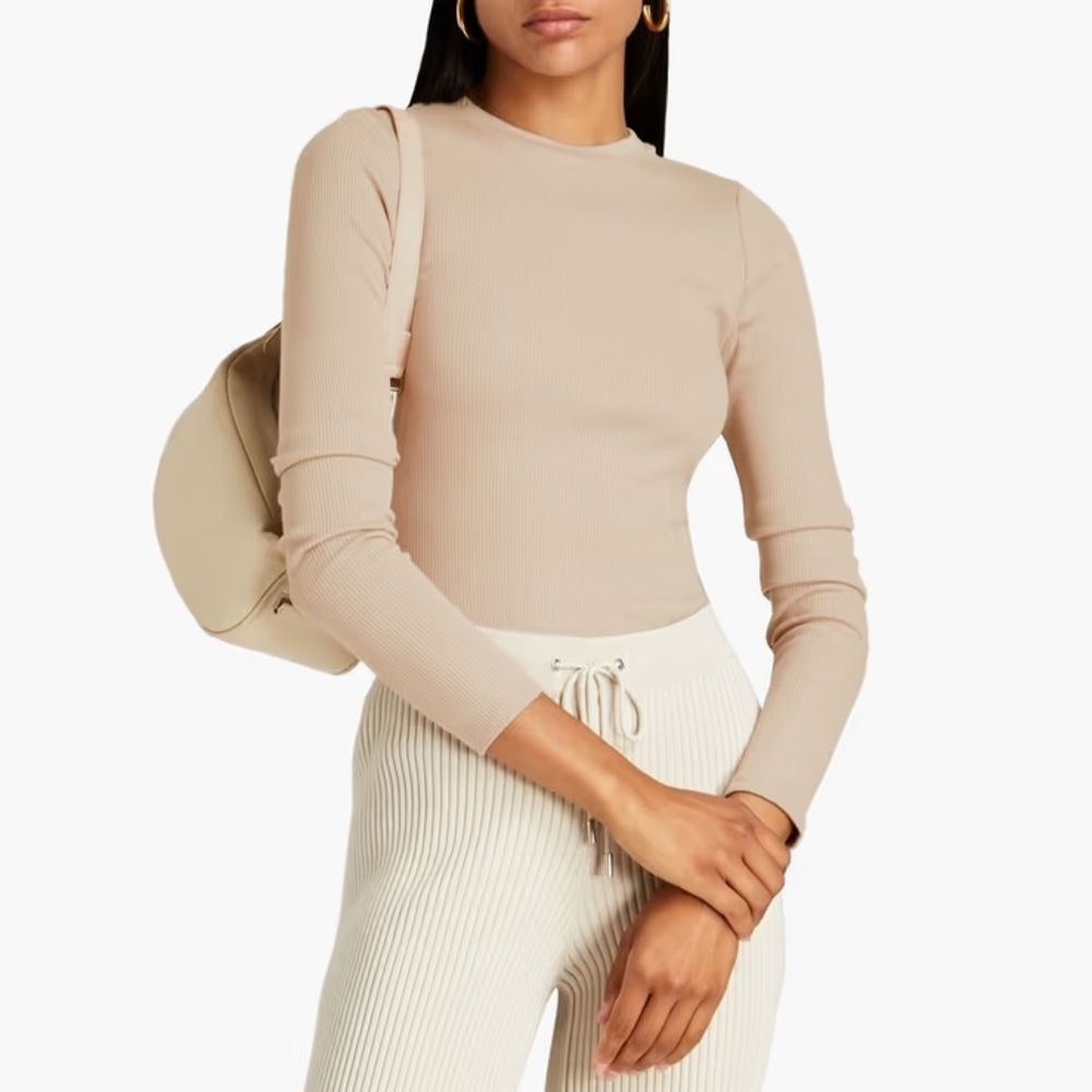 $200 THE RANGE Ribbed Cutout Bodysuit - Picture 3 of 3